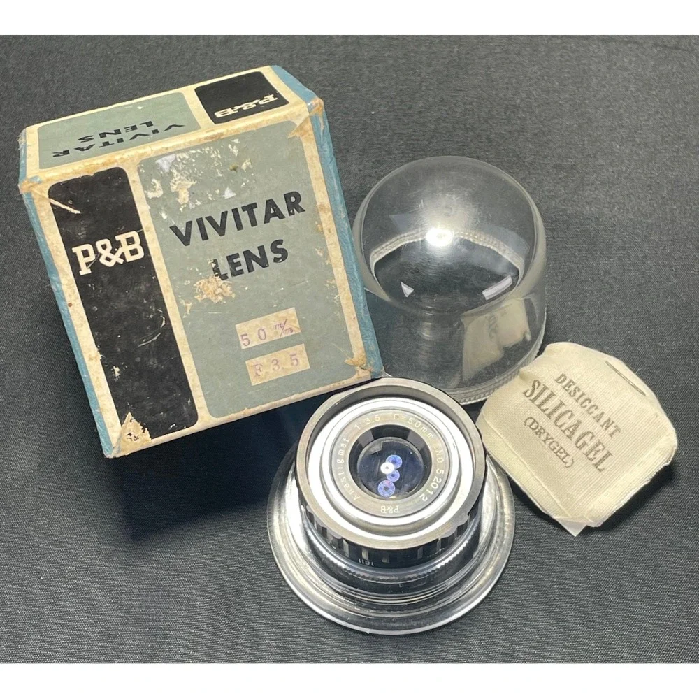 P&B Royal Anastigmat 50mm f/3.5 Lens No 52012 NOS w Box Case Made Japan